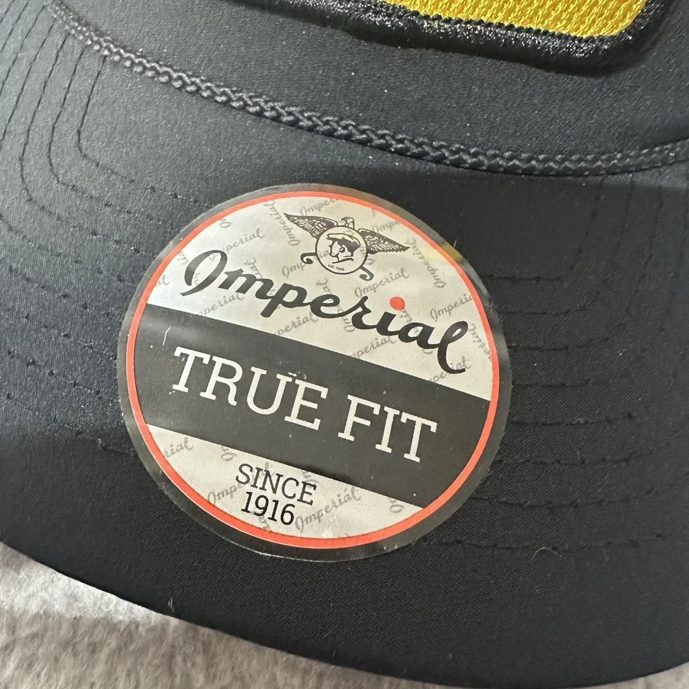 Imperial Golf Hat Adult OSFA Black SnapBack MMPC 22 Patch Logo Rope Brim Trucker
